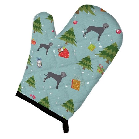 Carolines Treasures Christmas Blue and Natural Great Dane Oven Mitt BB4949OVMT